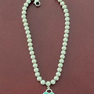 Tiffany & Co. Blue heart tag bead bracelet